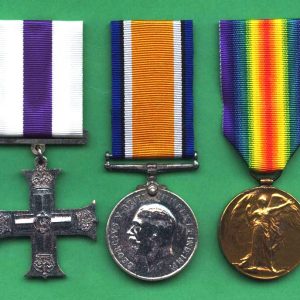 WWI medals awarded to Lt C. Wallington - Military Cross; War Medal; Victory Medal - in the museum collection