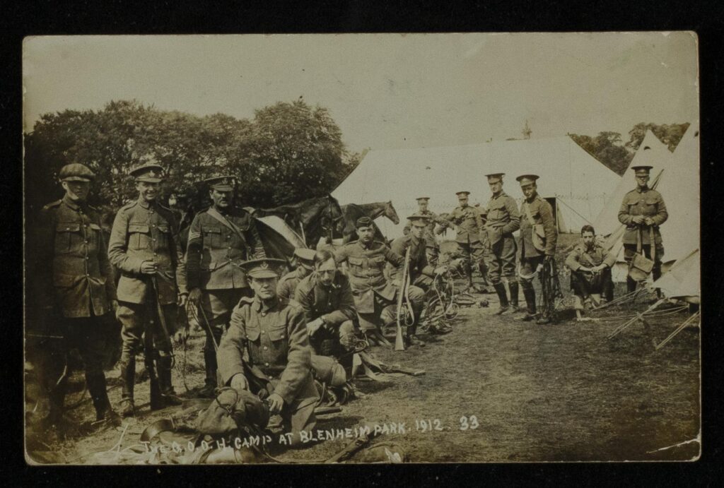 Oxfordshire Yeomanry Camp, Blenheim, 1911