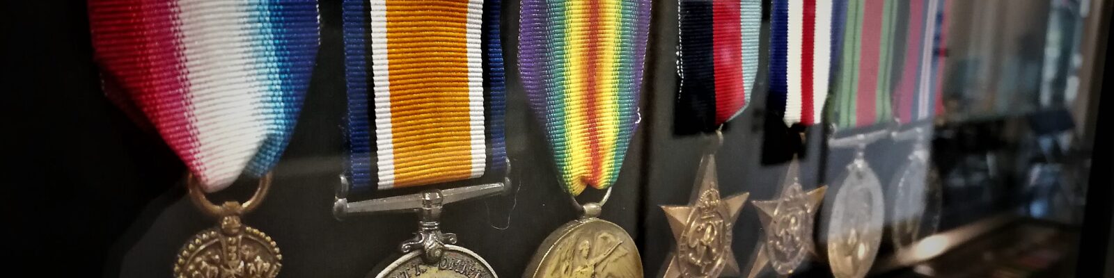 Major John Windham Meade's medals, donated by his son, on display on the museum