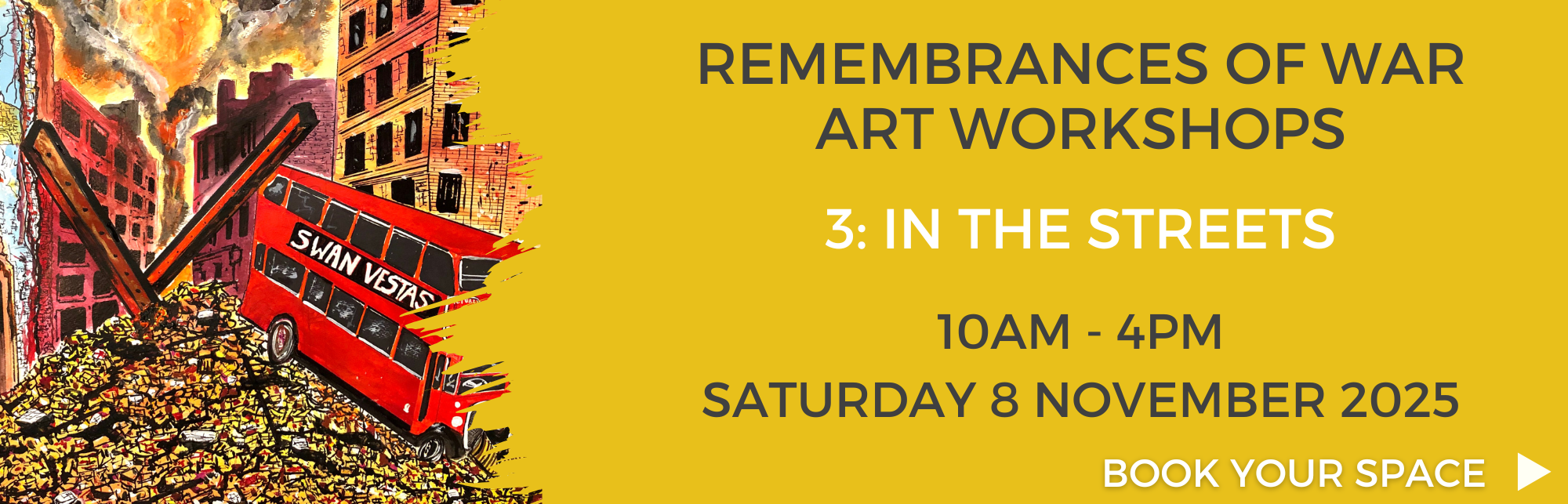 Book the Remembrances of War art workshop, Sat 8 November 2025