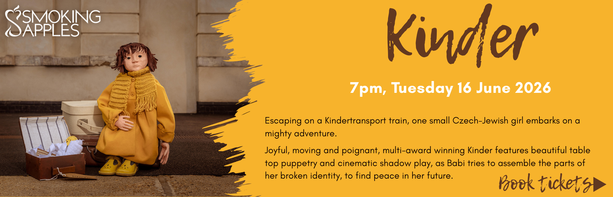 Book now for Kinder. Show Date_ 7pm, Tuesday 16 June 2026