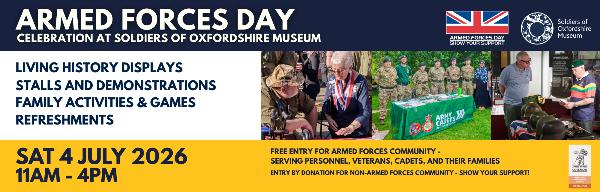 Armed Forces Day Celebration | 11am – 4pm Sat 4 July 2026