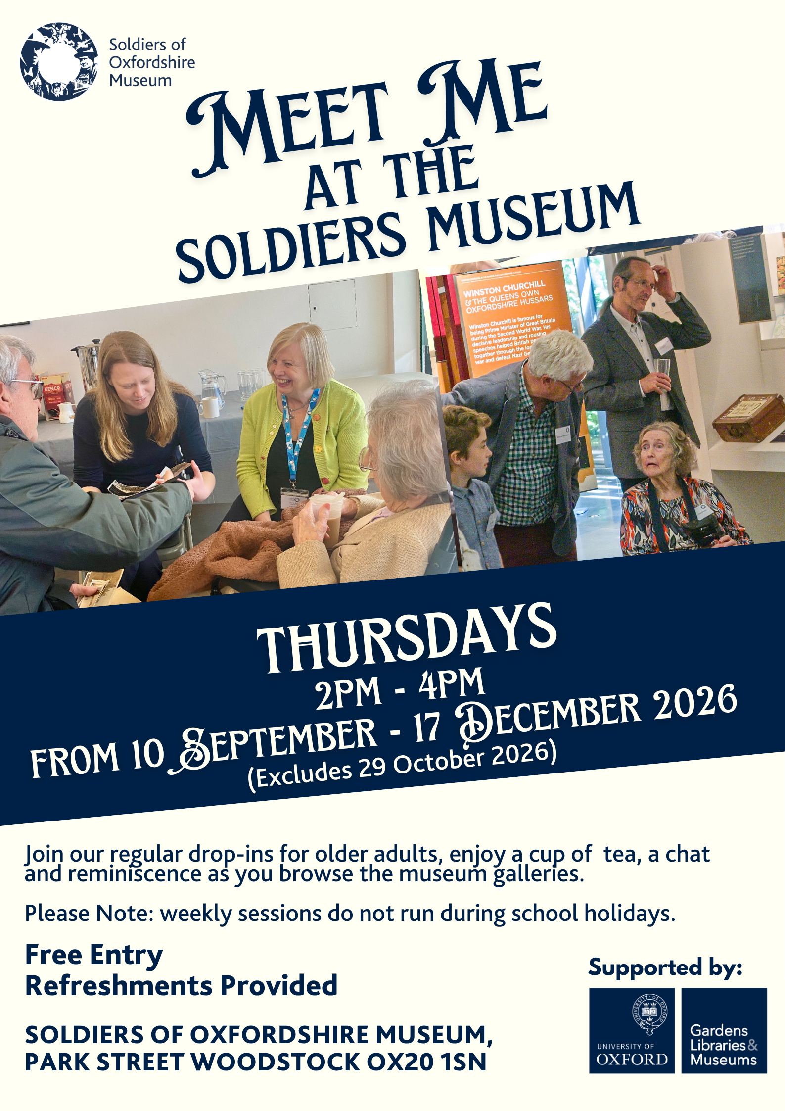 Meet Me at the Soldiers Museum | 2pm – 4pm | Thursday 17 September 2026